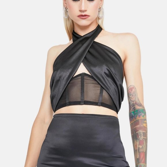 DESIRED DREAMER CORSET HALTER TOP - Picture 1 of 2